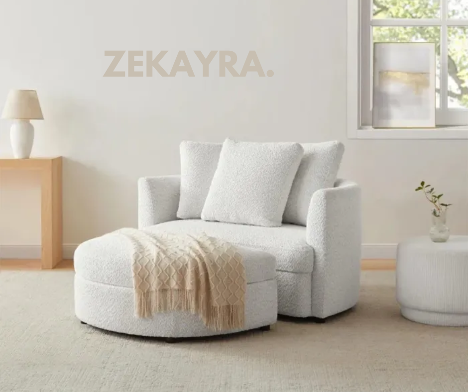 Zekayra™ Lounger with Storage Ottoman