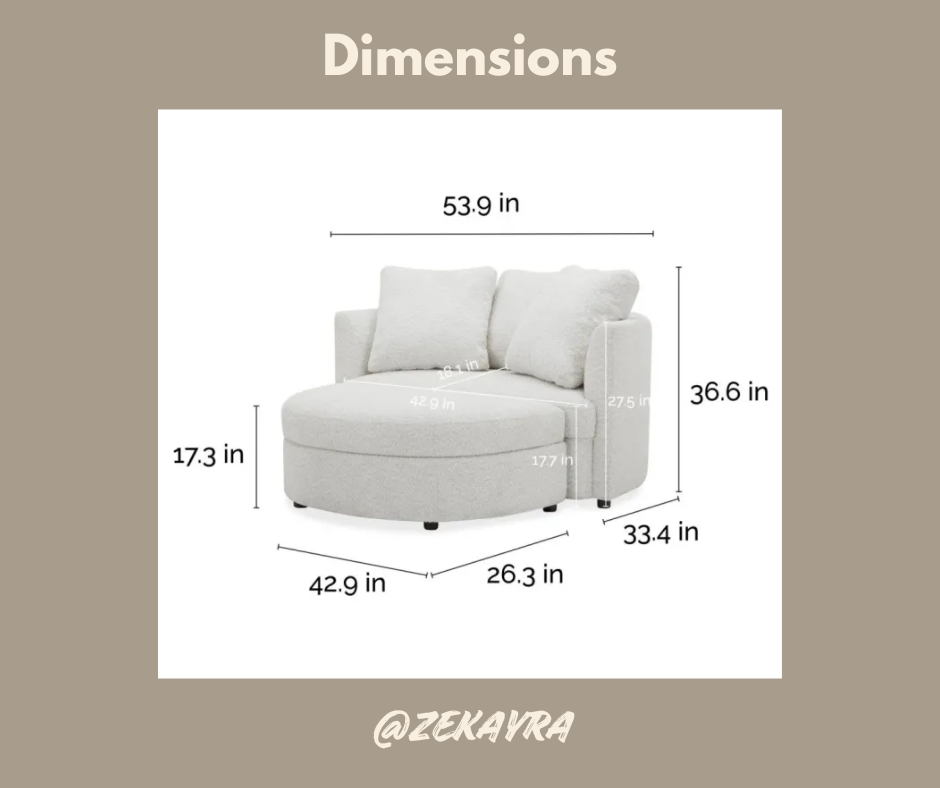 Zekayra™ Lounger with Storage Ottoman